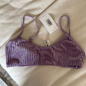 Dippin' Daisy's Lavender Ribbed Bathing Suit Top